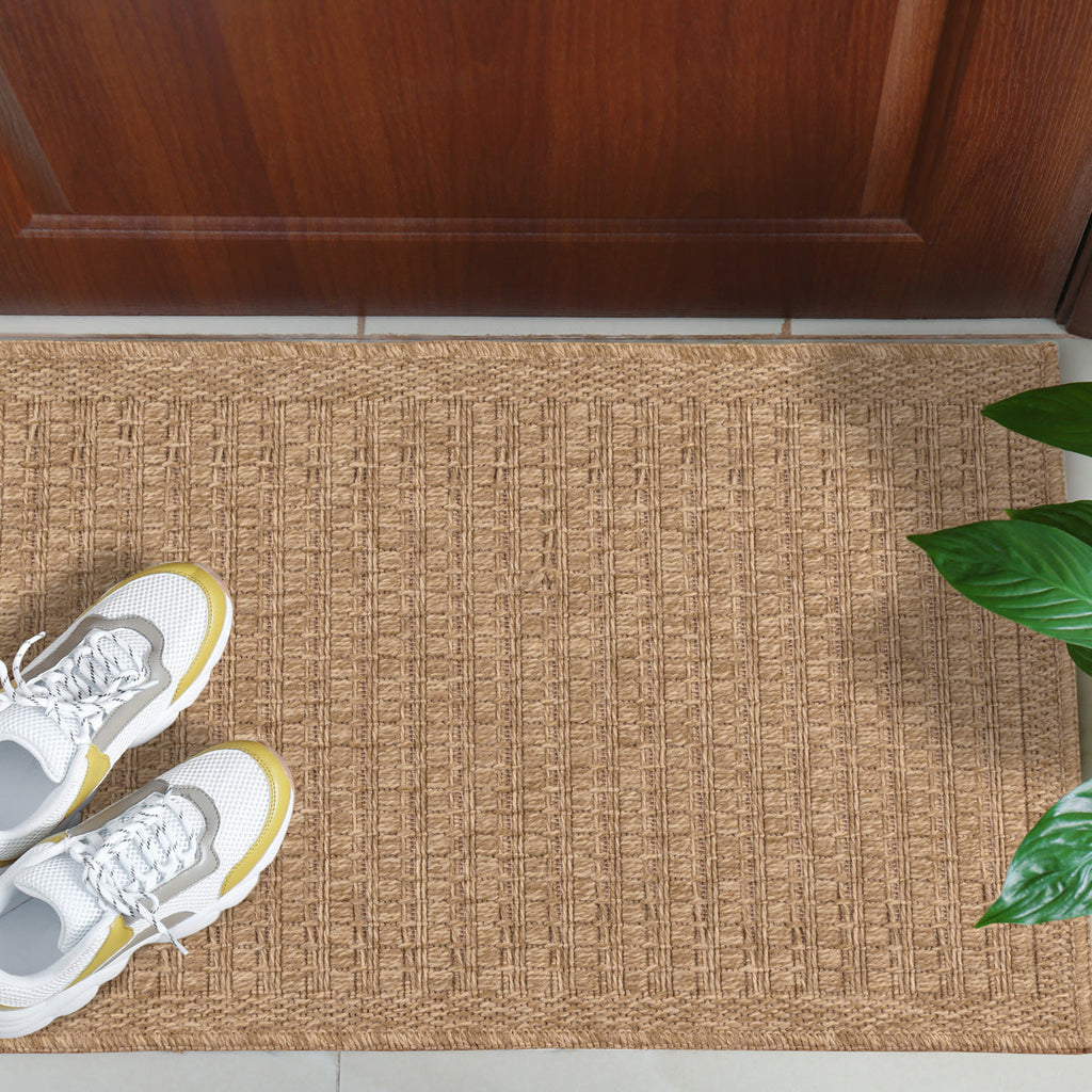 NATURE - Tapis effet jute naturel uni beige - NAT8751BEI NATURE