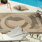 NATURE - Tapis aspect jute naturel à motif noir - NAT8865NOI NATURE