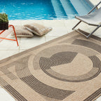 NATURE - Tapis aspect jute naturel à motif noir - NAT8865NOI NATURE