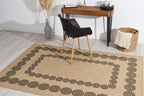 Tapis rectangle jute : NAT8868NOI NATURE