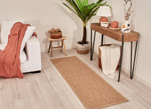 Tapis de salon d'intérieur et d'extérieur - aspect  jute terracotta : NAT8876TER - Nazar rugs