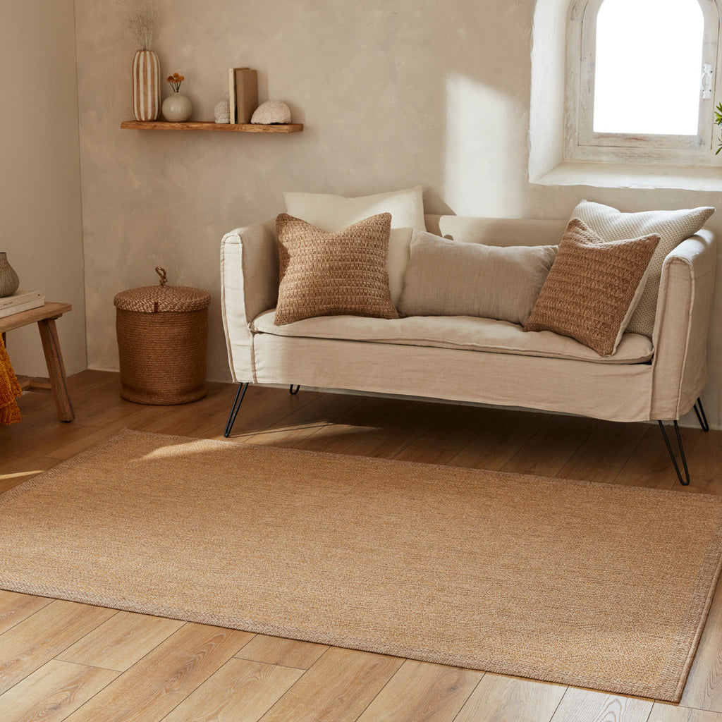 NATURE - Tapis intérieur et extérieur aspect jute jaune - NAT8877JAU NATURE