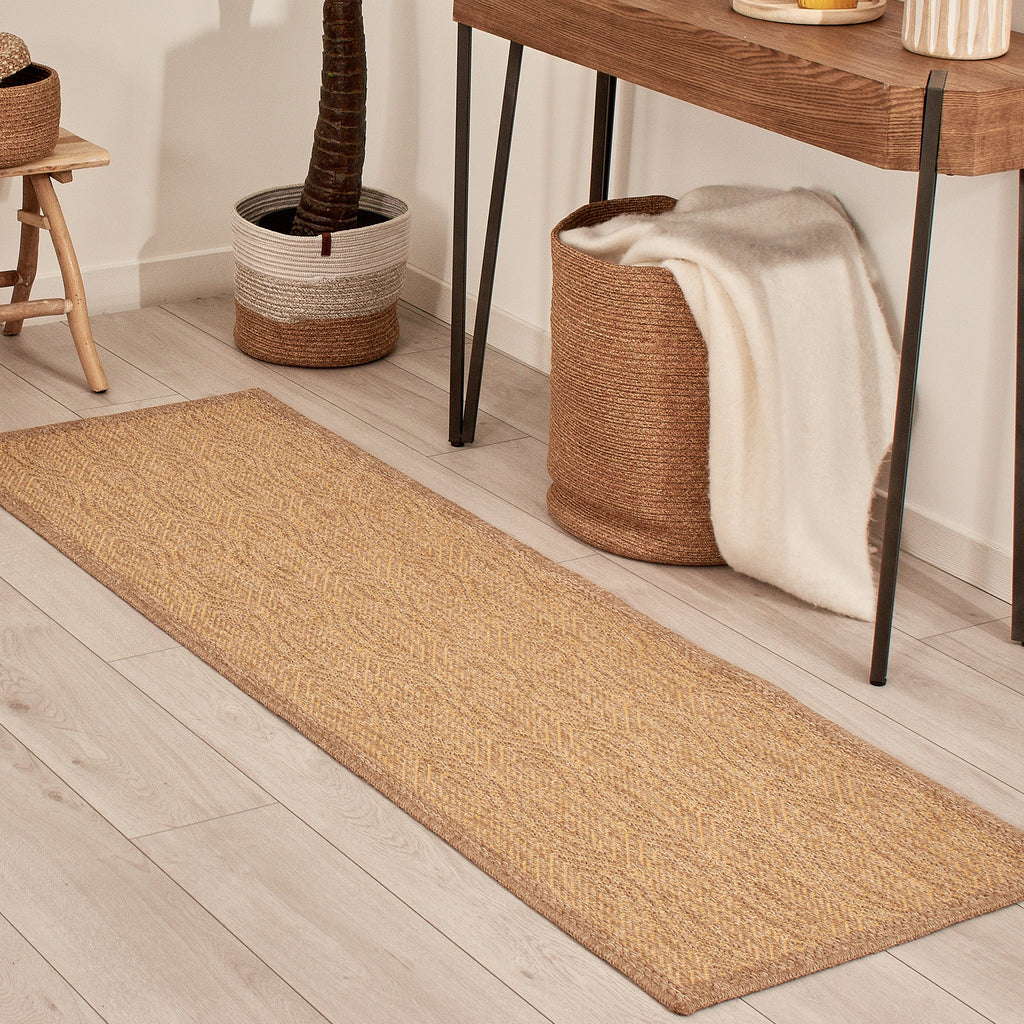 NATURE - Tapis intérieur et extérieur aspect jute jaune - NAT8877JAU NATURE