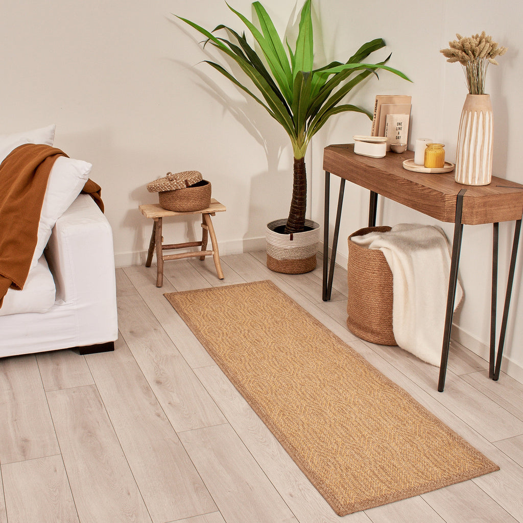 NATURE - Tapis intérieur et extérieur aspect jute jaune - NAT8877JAU NATURE