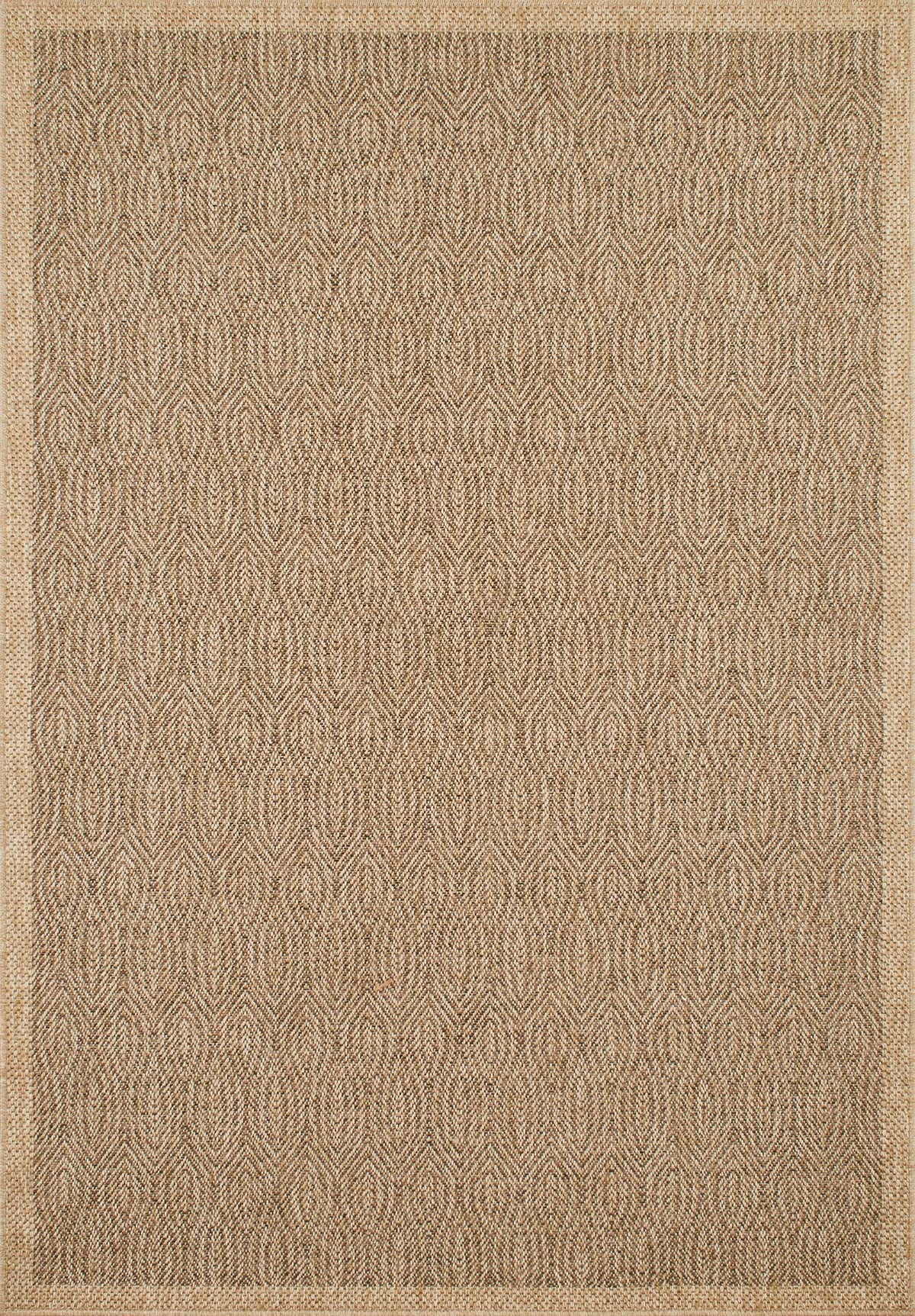 Tapis de salon effet jute naturel Marron NAT8877MAR - Nazar rugs