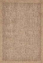 Tapis de salon effet jute naturel Marron NAT8877MAR - Nazar rugs