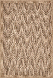 Tapis de salon effet jute naturel Marron NAT8877MAR - Nazar rugs