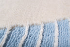 Tapis de salon à poils ras motif abstrait bleu : NEL791BLE NELY