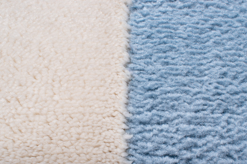 Tapis de salon à poils ras motif géométrique bleu : NEL793BLE NELY