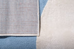 Tapis de salon à poils ras motif vague bleu : NEL794BLE NELY