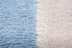 Tapis de salon à poils ras motif vague bleu : NEL794BLE NELY