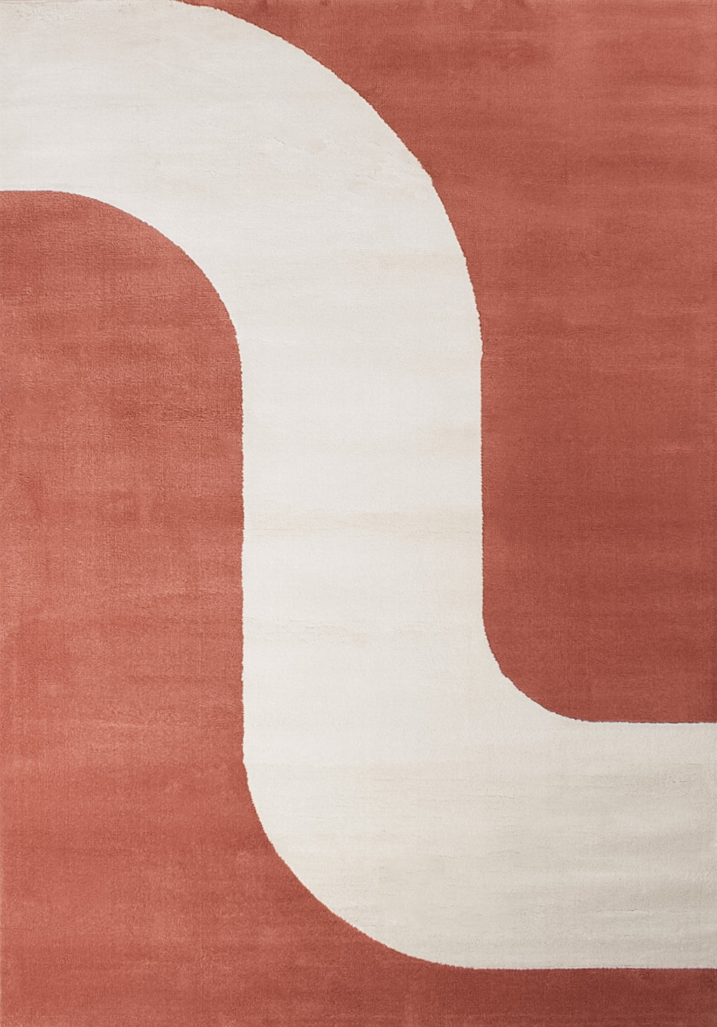 Tapis de salon à poils ras motif vague brun : NEL794BRU NELY
