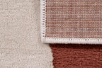 Tapis de salon à poils ras motif vague brun : NEL794BRU NELY