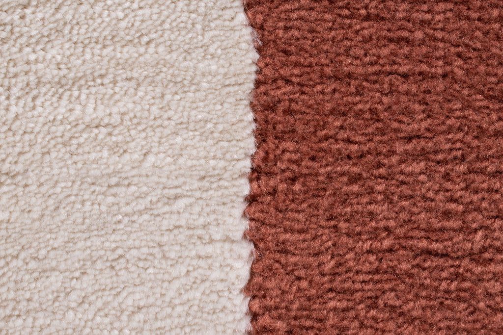 Tapis de salon à poils ras motif vague brun : NEL794BRU NELY