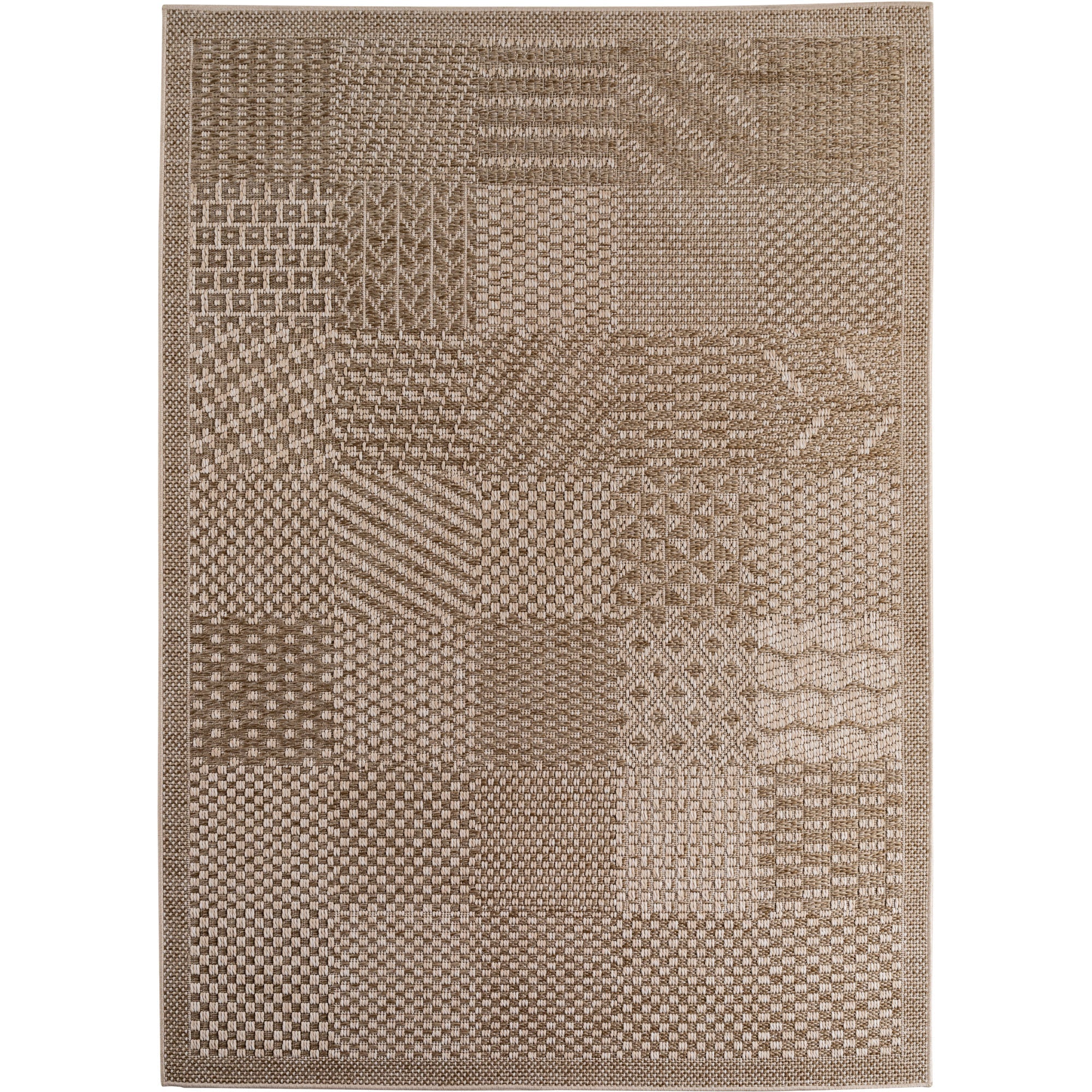 NEREA – Tapis Intérieur/Extérieur Beige au Design Damier - NER1902BEI NEREA