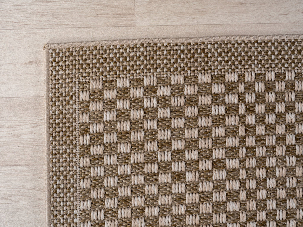 NEREA – Tapis Intérieur/Extérieur Beige au Design Damier - NER1902BEI NEREA