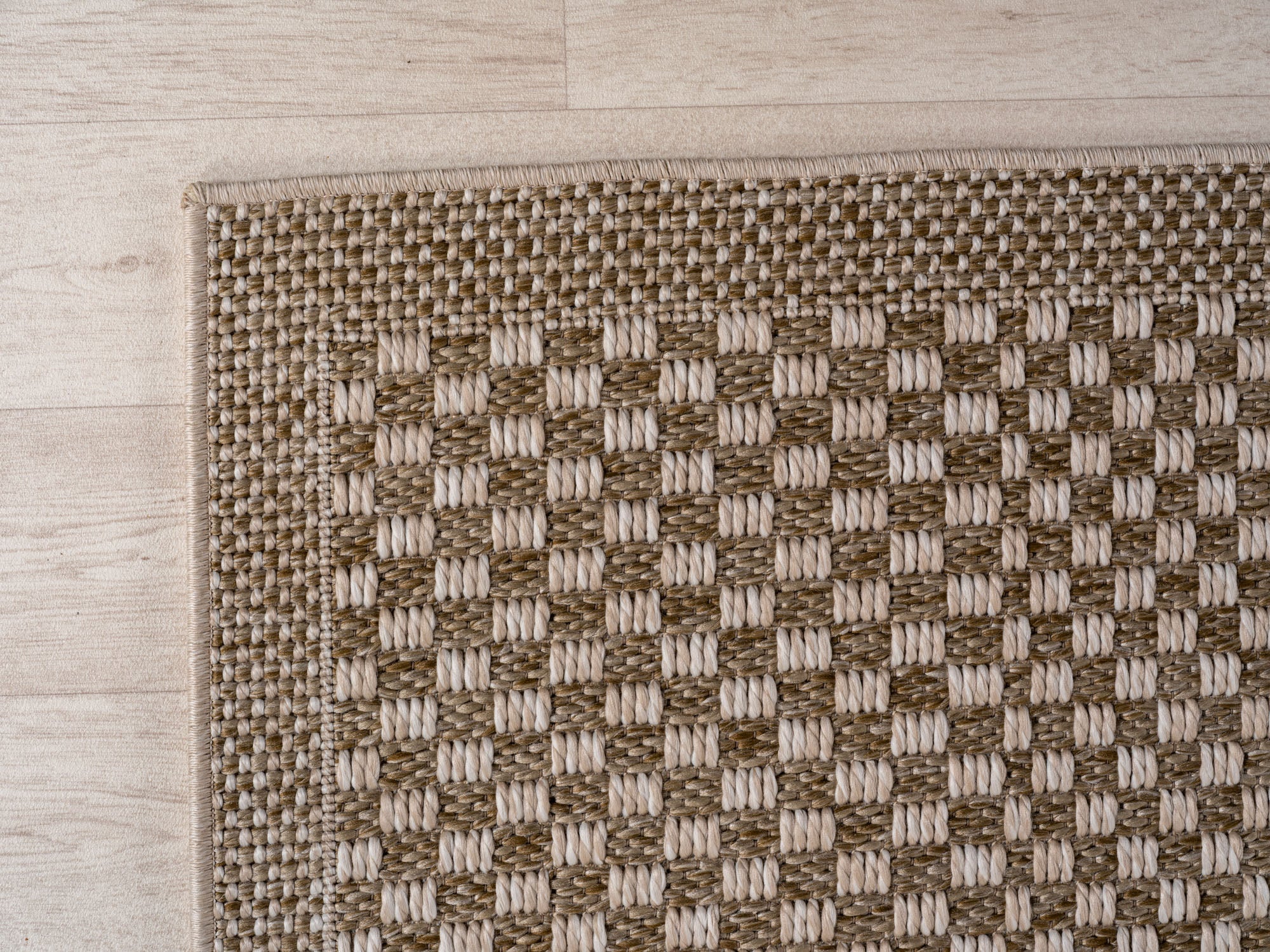 NEREA – Tapis Intérieur/Extérieur Beige au Design Damier - NER1902BEI NEREA