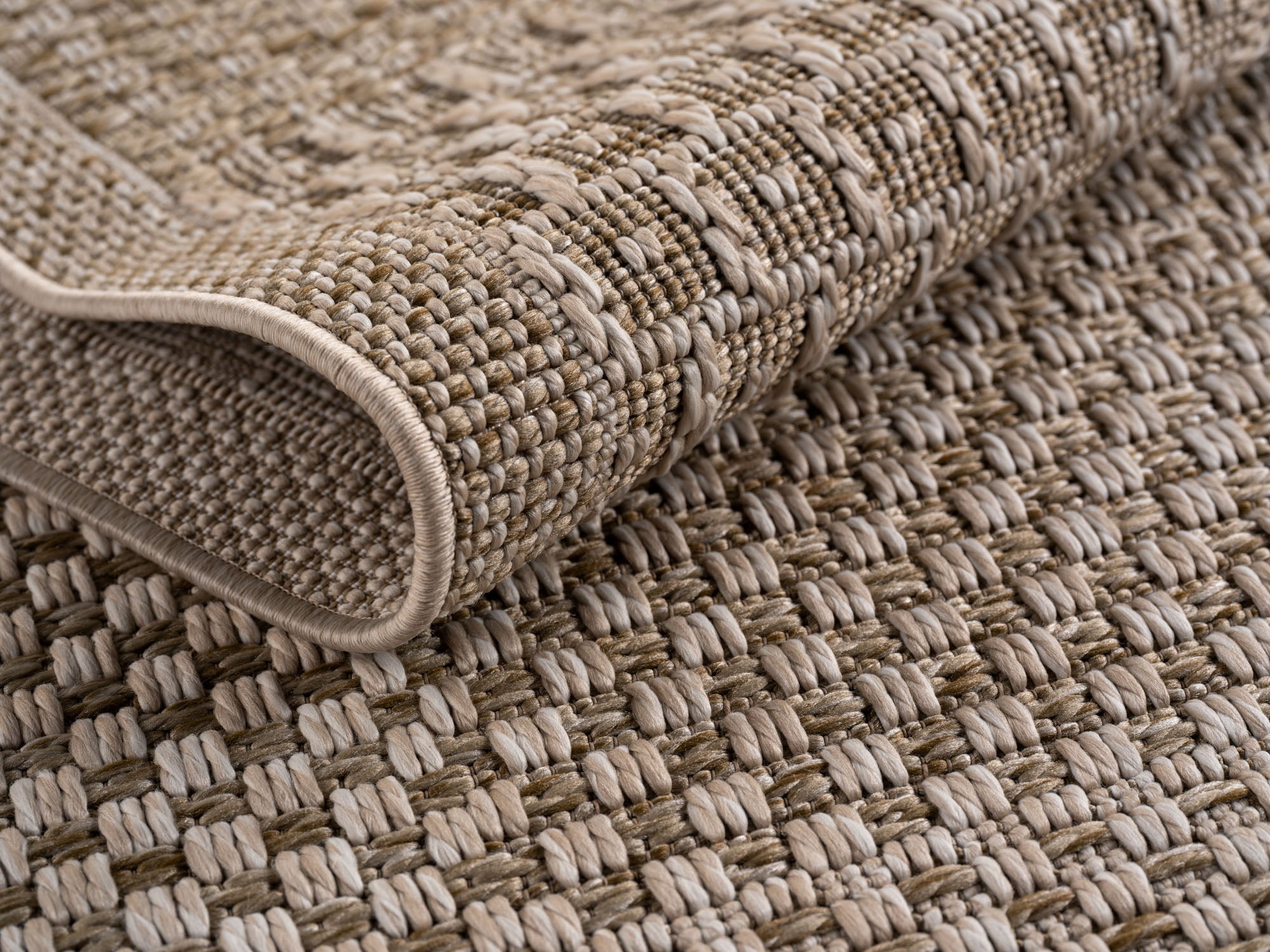 NEREA – Tapis Intérieur/Extérieur Beige au Design Damier - NER1902BEI NEREA