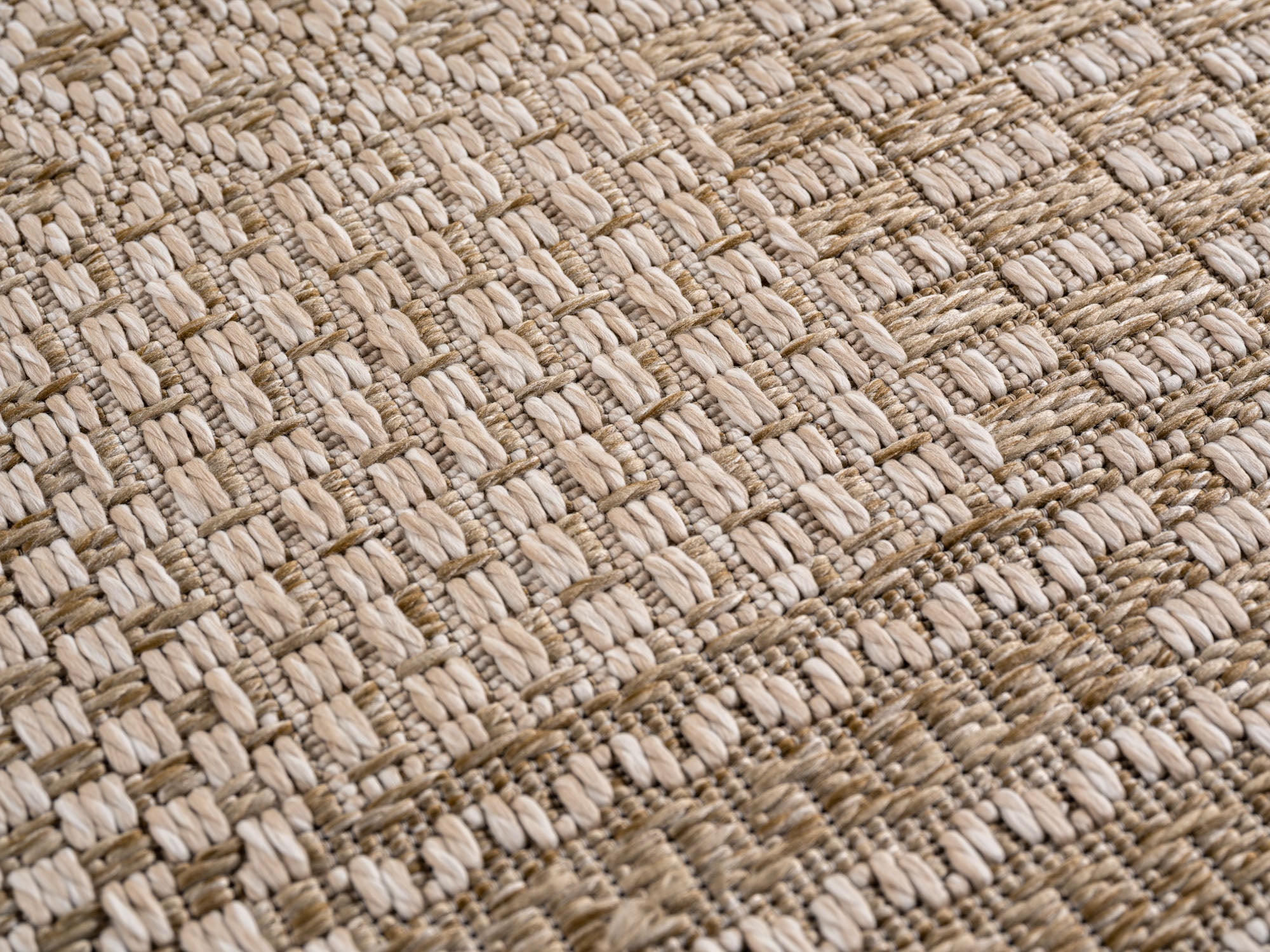 NEREA – Tapis Intérieur/Extérieur Beige au Design Damier - NER1902BEI NEREA
