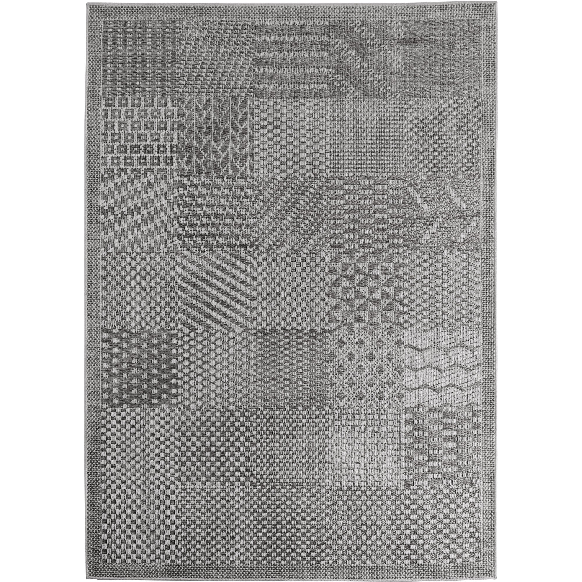 NEREA – Tapis Intérieur/Extérieur Gris au Design Damier - NER1902GRI NEREA