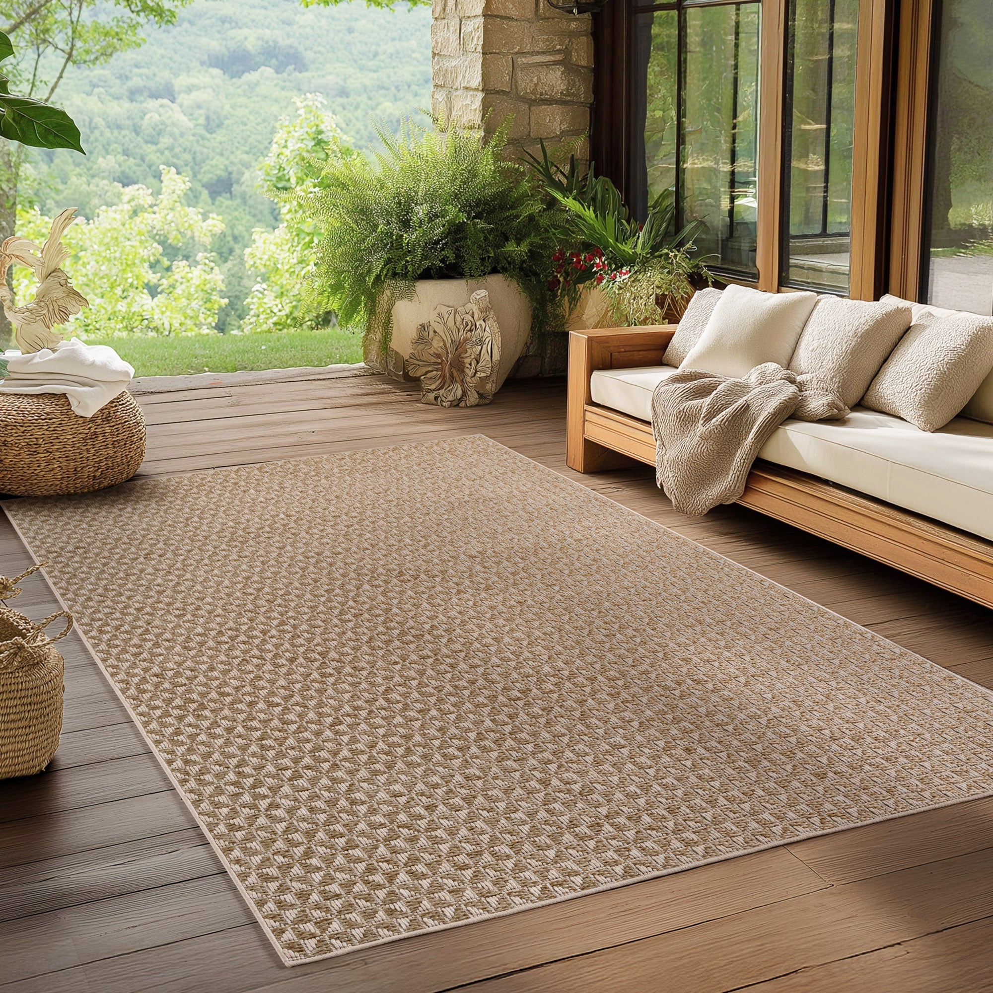 NEREA – Tapis Intérieur/Extérieur Beige au Design Contemporain - NER1903BEI NEREA
