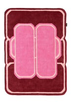 Nuage sucré – Tapis en laine Rose et Bordeaux - Nuage sucré
