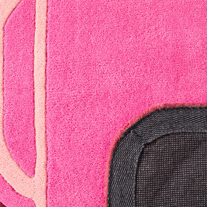 Nuage sucré – Tapis en laine Rose et Bordeaux - Nuage sucré