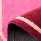 Nuage sucré – Tapis en laine Rose et Bordeaux - Nuage sucré