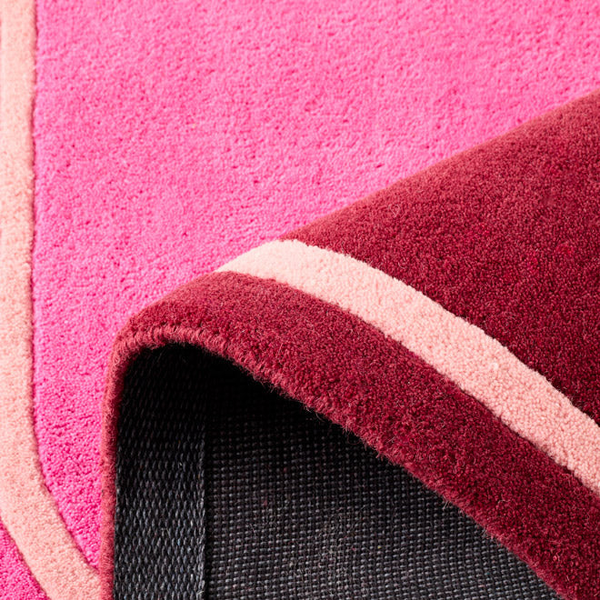 Nuage sucré – Tapis en laine Rose et Bordeaux - Nuage sucré