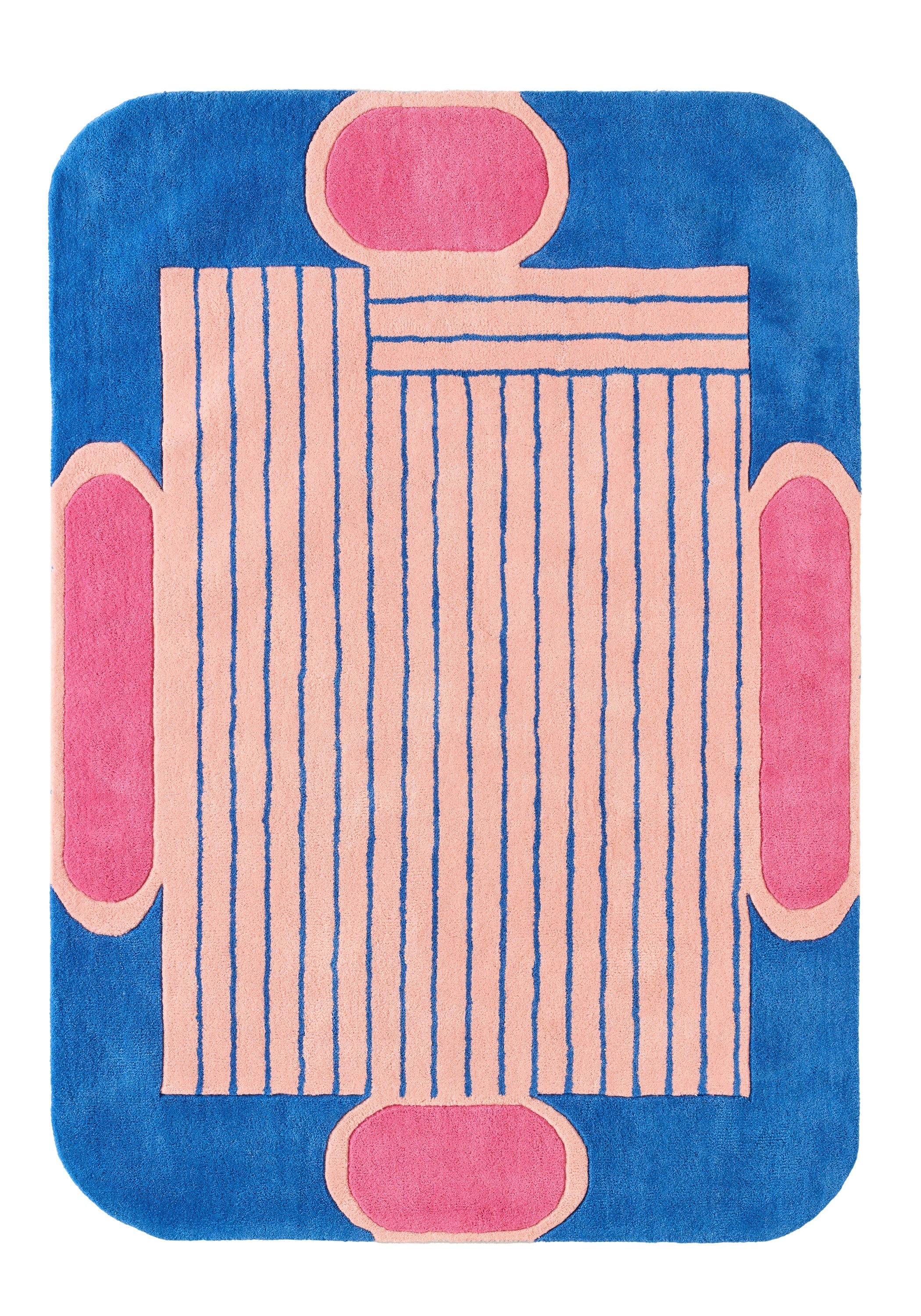 Cèdre blanc – Tapis en laine et coton  – P_P_NS1037BLE Cèdre blanc