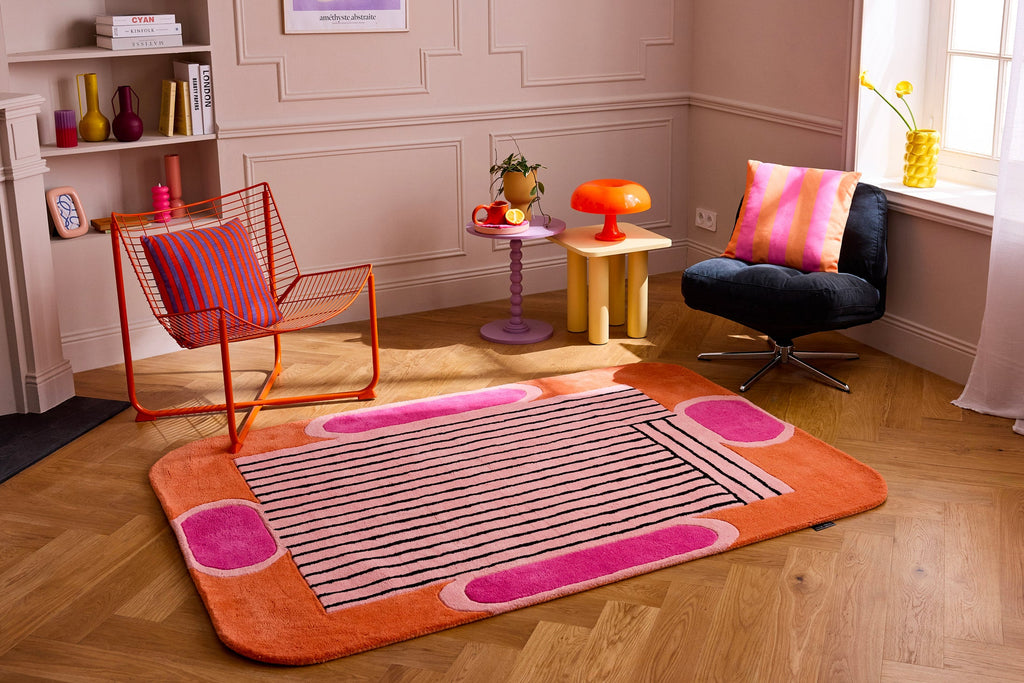 Nuage sucré – Tapis en laine – Orange Nuage sucré