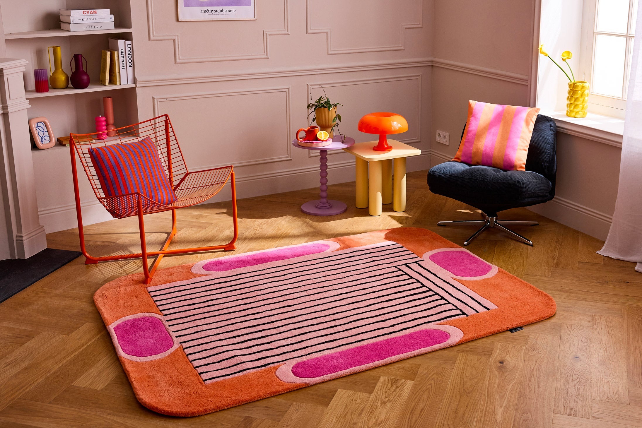 Nuage sucré – Tapis en laine – Orange Nuage sucré