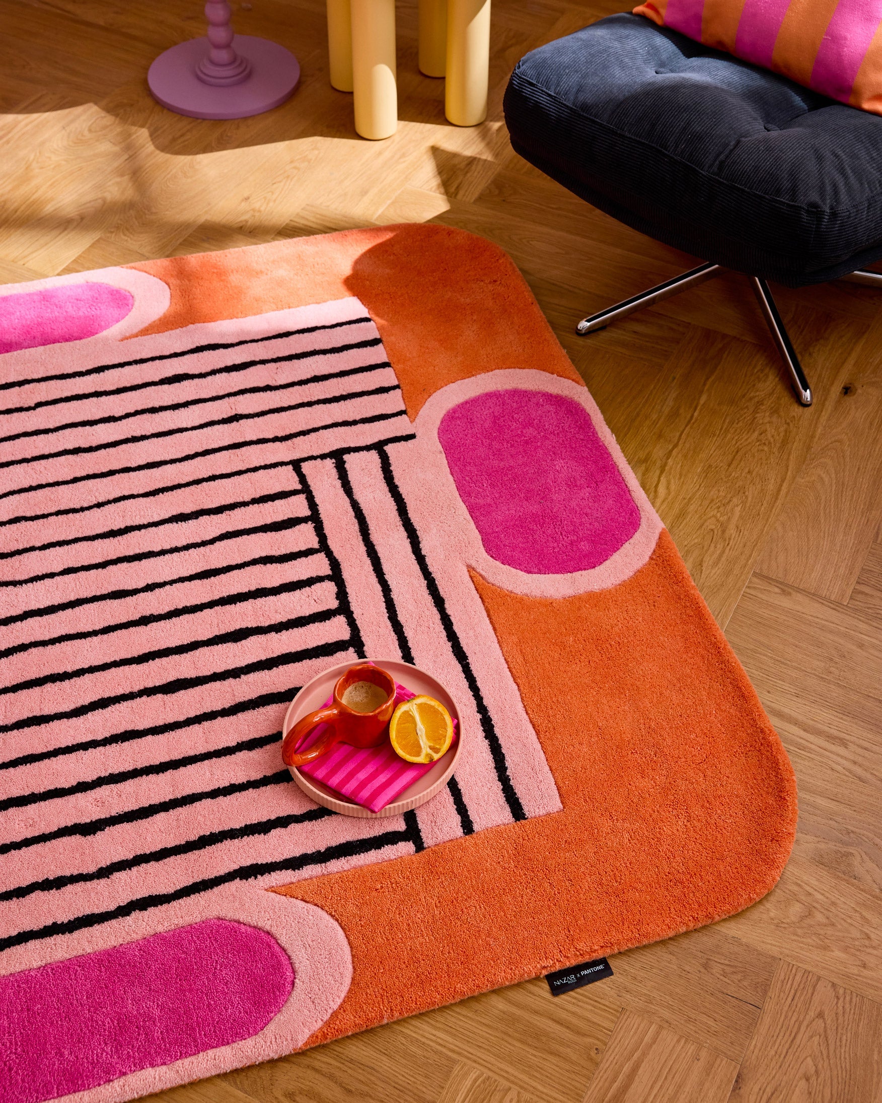 Nuage sucré – Tapis en laine – Orange Nuage sucré