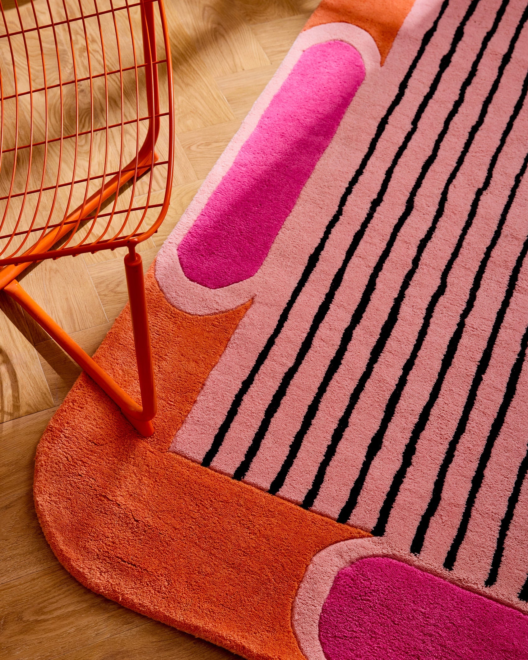 Nuage sucré – Tapis en laine – Orange Nuage sucré