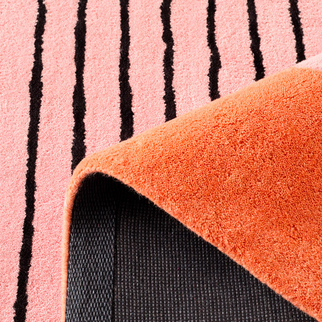 Tapis Carré poils longs Shaggy Trend - orange Tapis Carré poils longs Shaggy Trend - orange