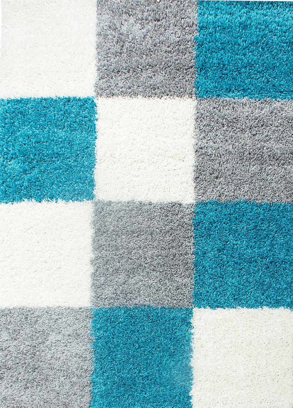 ODDA - Tapis Shaggy à motif Damier - ODD1501TUR