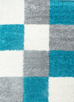 ODDA - Tapis Shaggy à motif Damier - ODD1501TUR