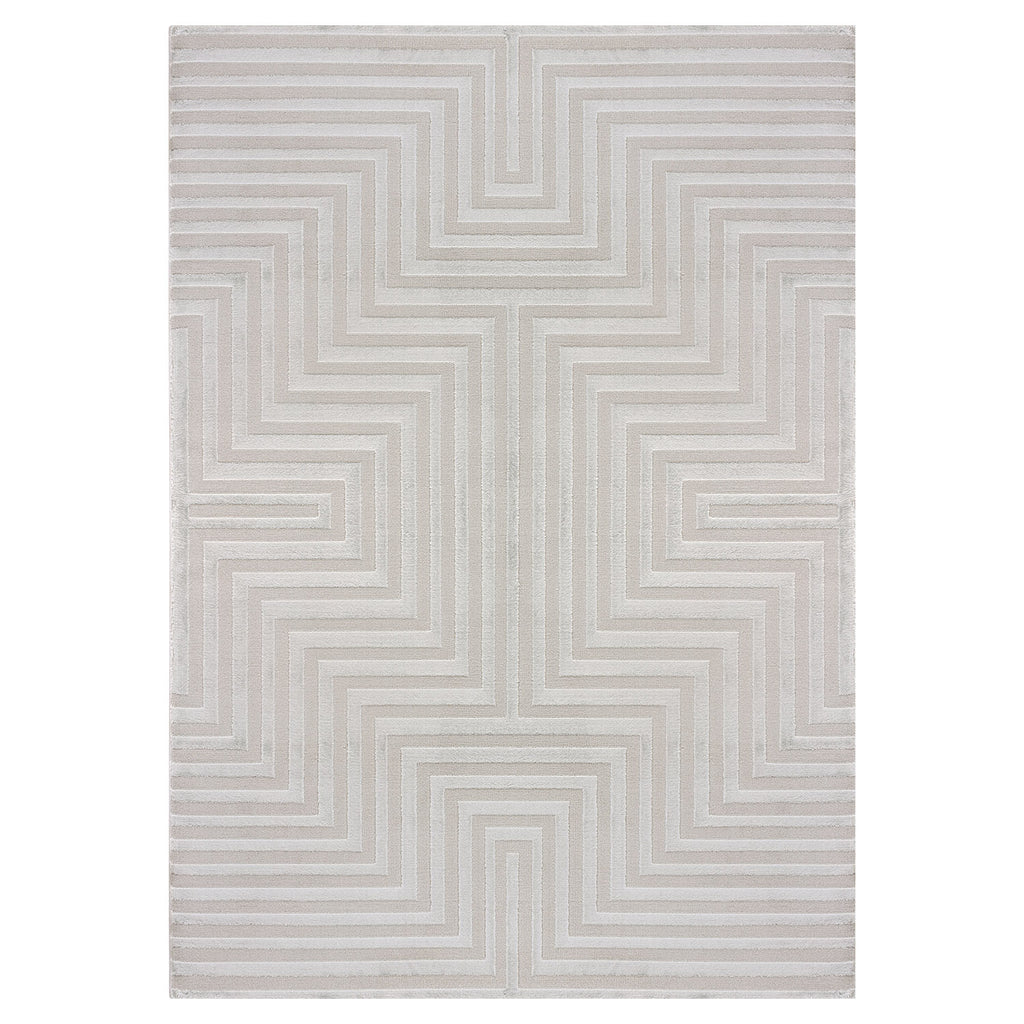 OIA - Tapis moderne à motif géométrique et nuances ton sur ton - OIA1111SIL