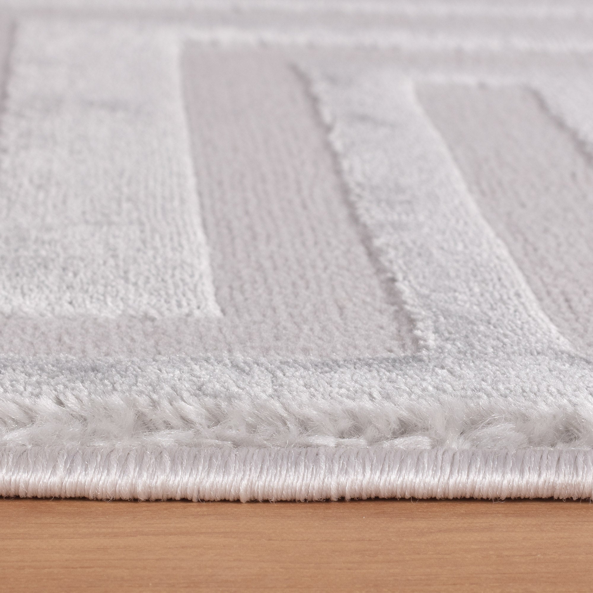 OIA - Tapis moderne à motif géométrique et nuances ton sur ton - OIA1111SIL