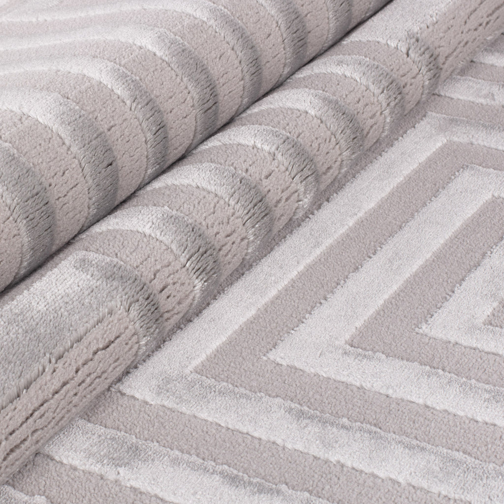 OIA - Tapis moderne à motif géométrique et nuances ton sur ton - OIA1111SIL