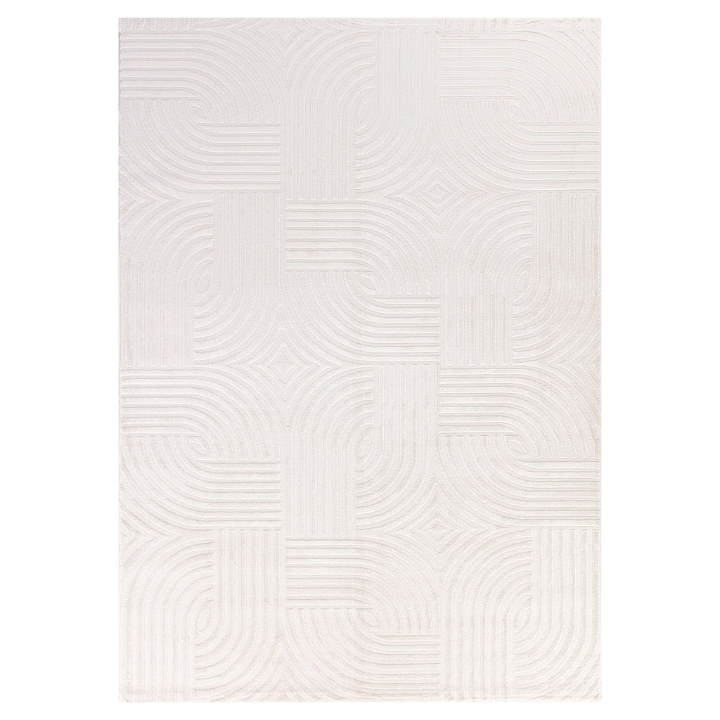 OIA - Tapis moderne à motif géométrique et nuances ton sur ton - OIA1112CRE