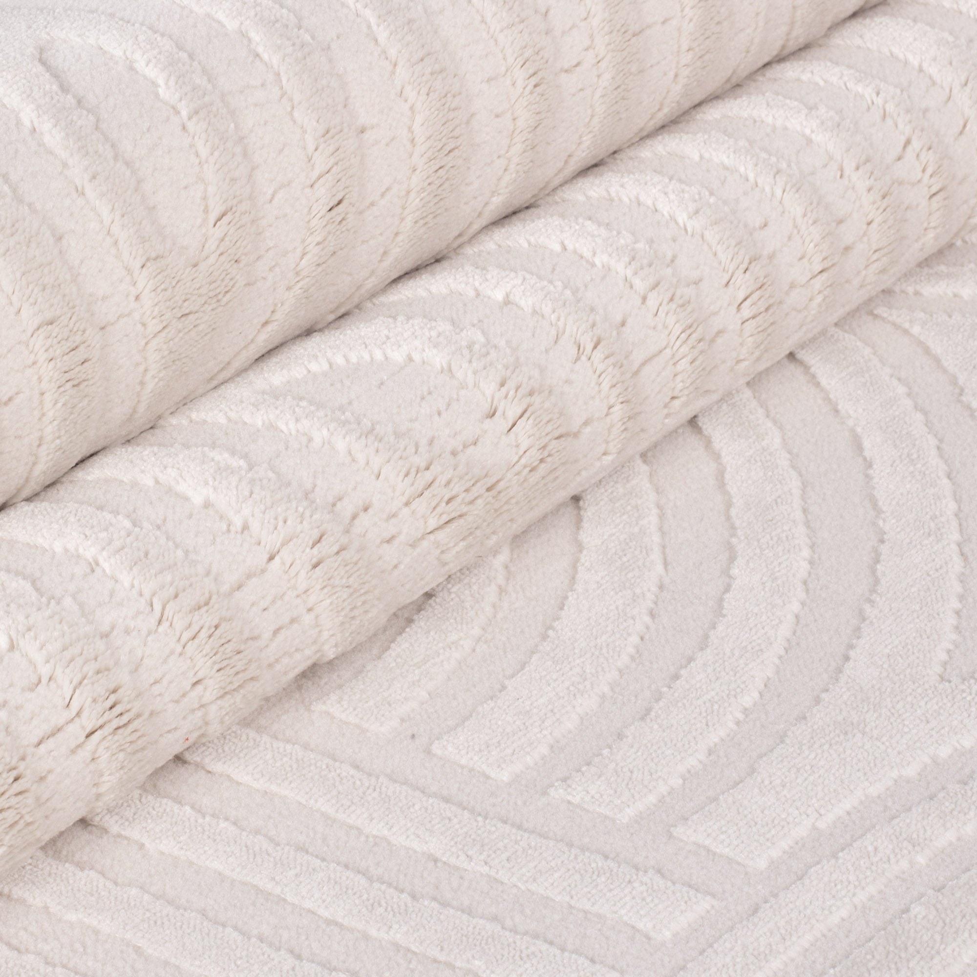 OIA - Tapis moderne à motif géométrique et nuances ton sur ton - OIA1112CRE
