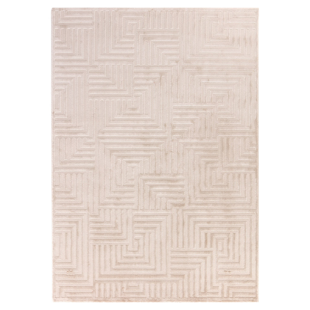 OIA - Tapis moderne à motif géométrique et nuances ton sur ton - OIA1114BEI