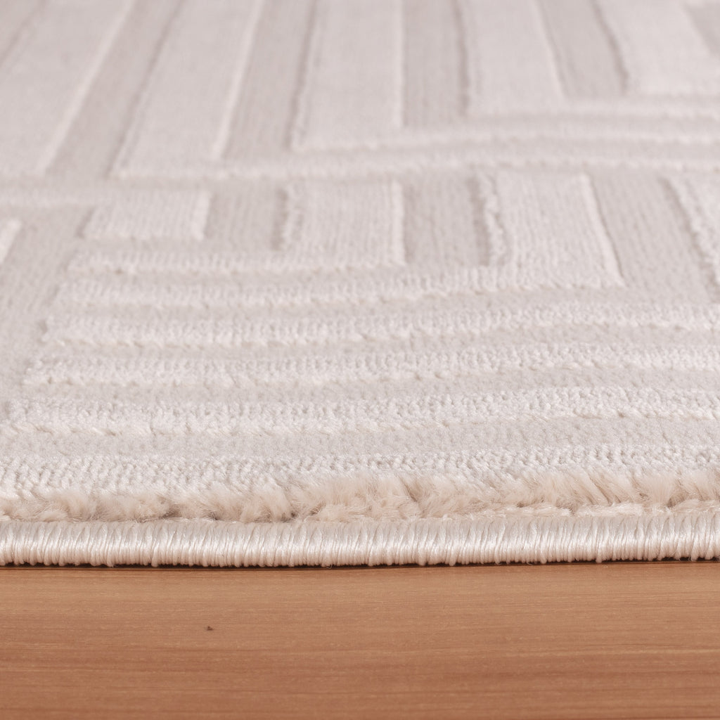 OIA - Tapis moderne à motif géométrique et nuances ton sur ton - OIA1114BEI