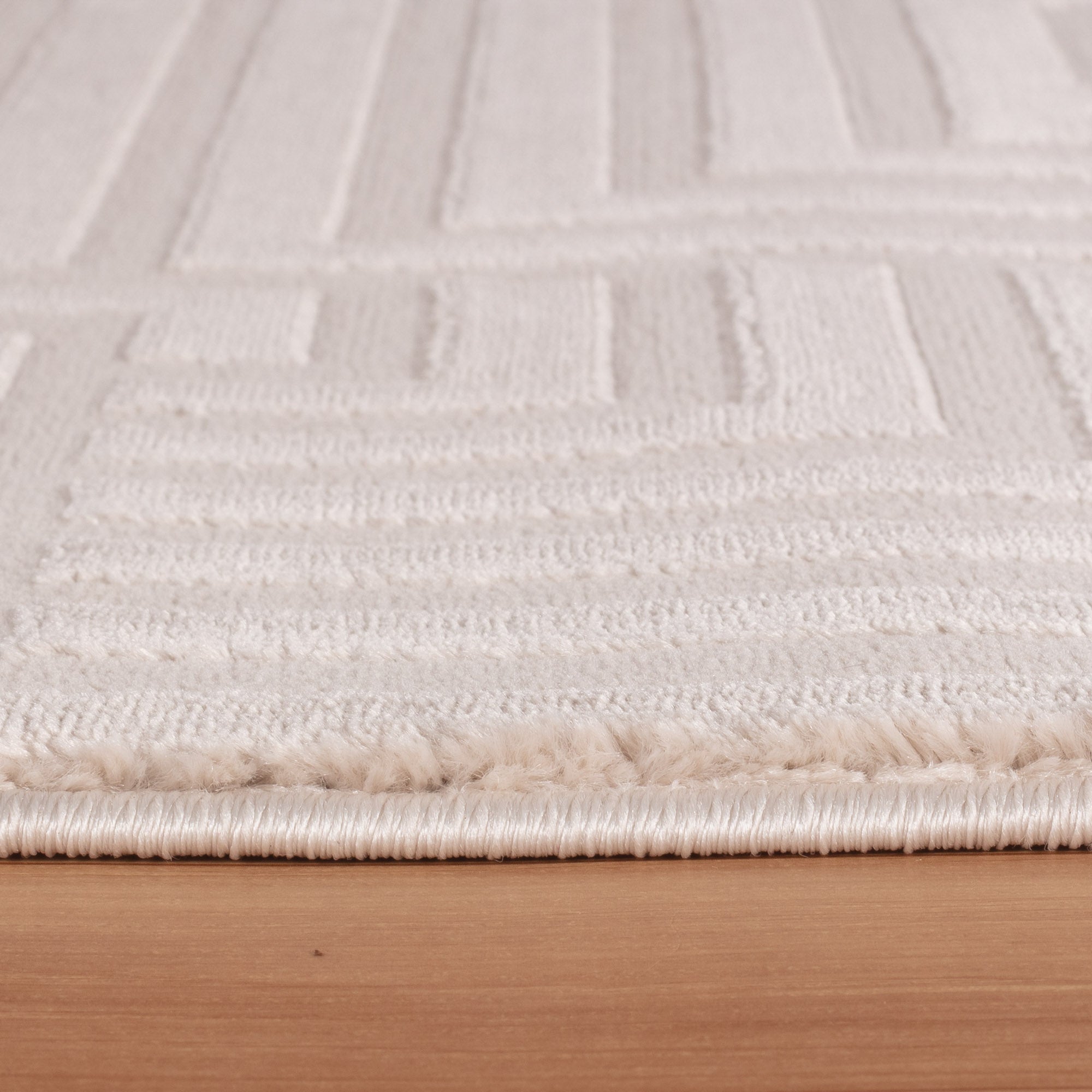 OIA - Tapis moderne à motif géométrique et nuances ton sur ton - OIA1114BEI