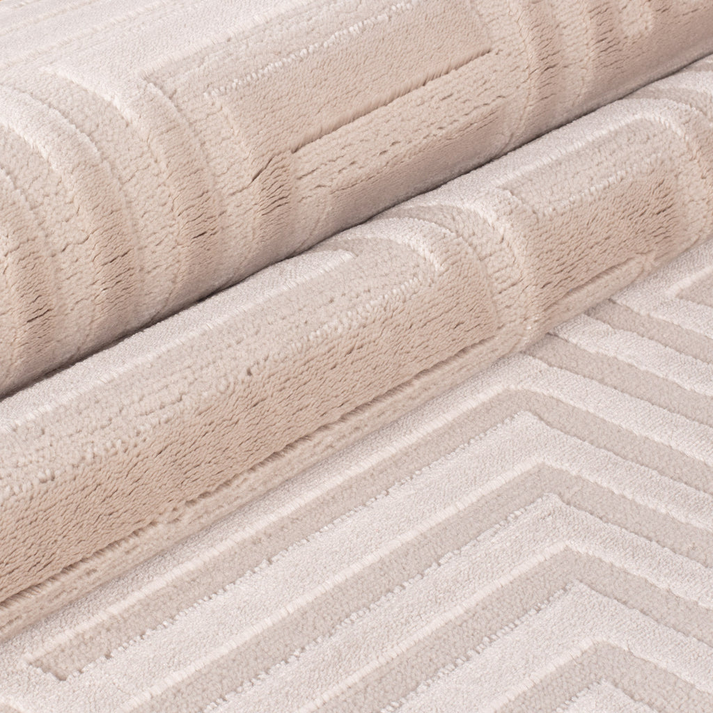 OIA - Tapis moderne à motif géométrique et nuances ton sur ton - OIA1114BEI