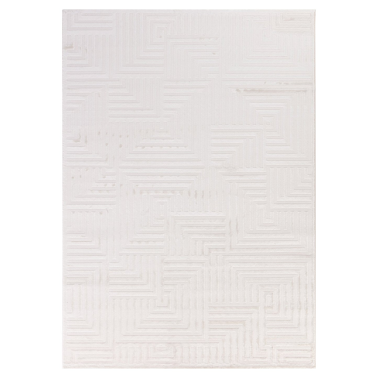 OIA - Tapis moderne à motif géométrique et nuances ton sur ton - OIA1114CRE