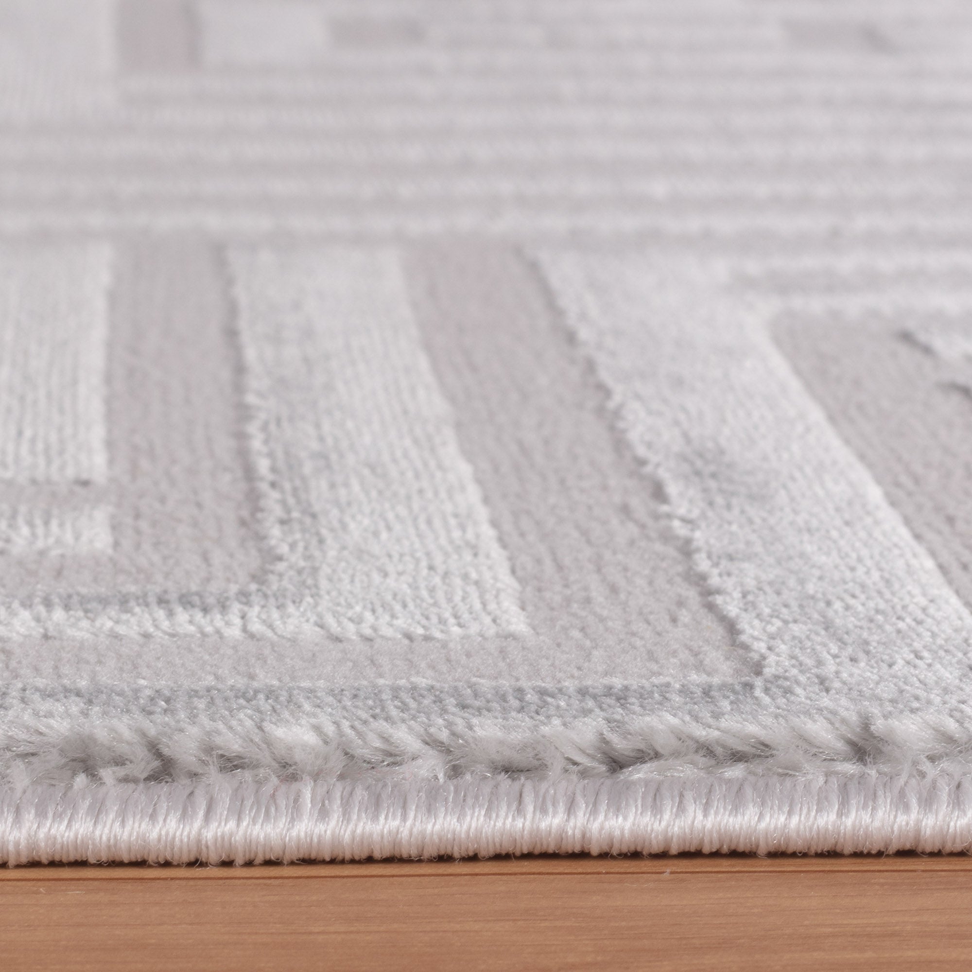 OIA - Tapis moderne à motif géométrique et nuances ton sur ton - OIA1114SIL