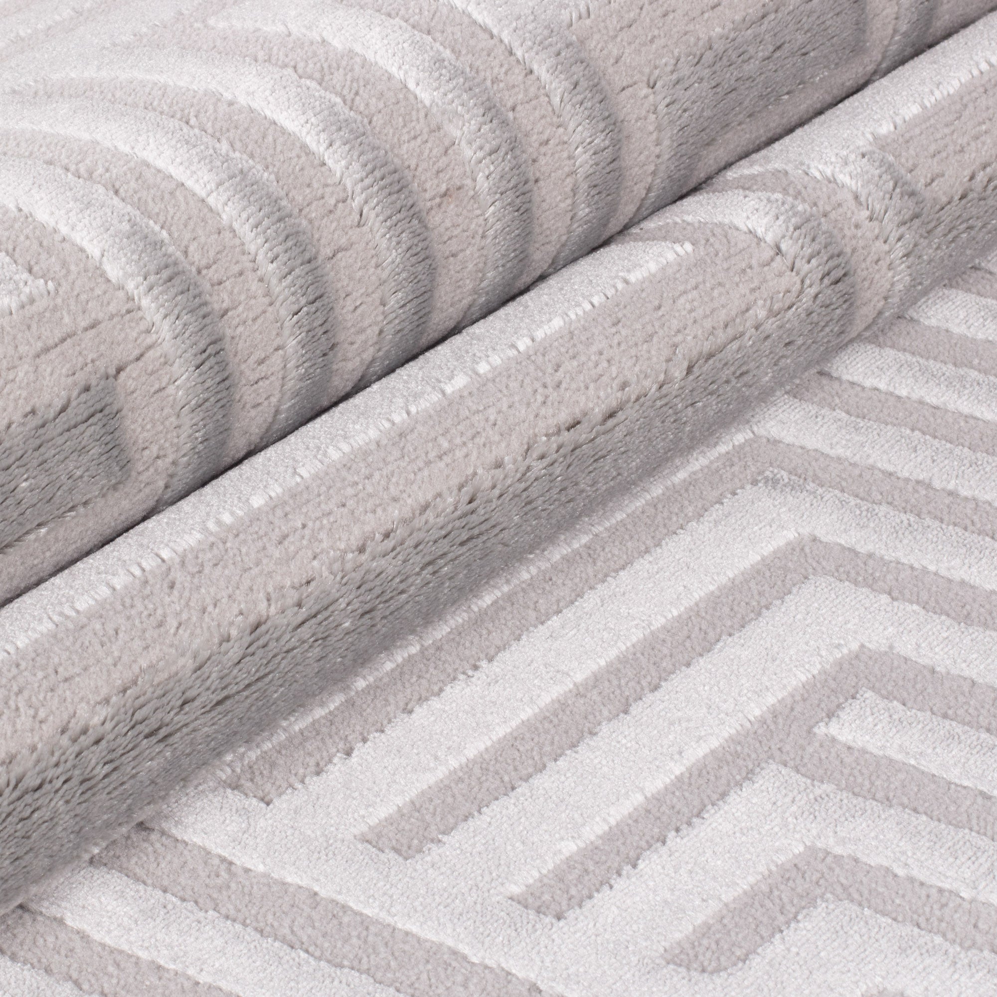 OIA - Tapis moderne à motif géométrique et nuances ton sur ton - OIA1114SIL