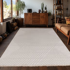 OIA - Tapis moderne à motif géométrique et nuances ton sur ton - OIA1115BEI